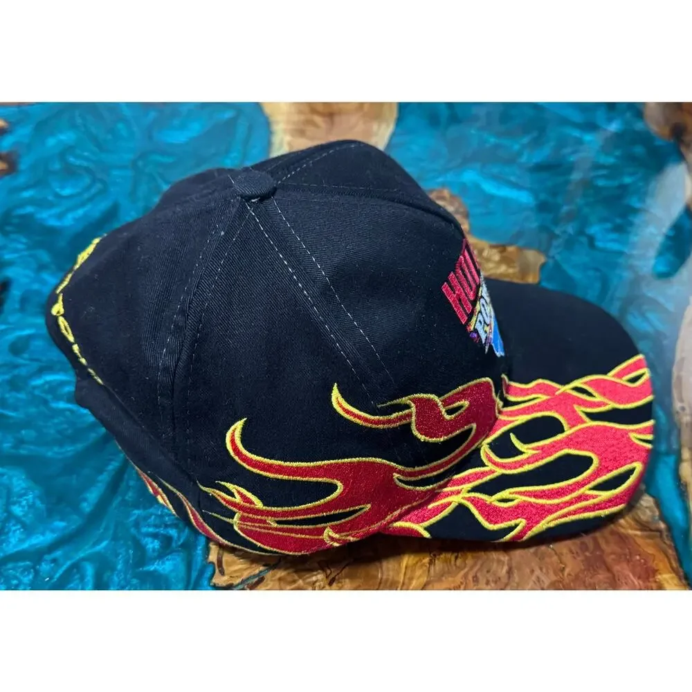 Vintage Hot Rod Power 1998 Hat Black With Flames